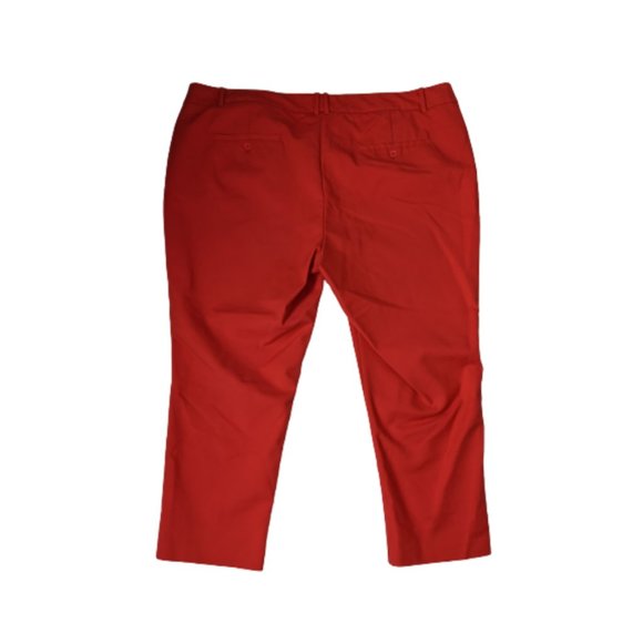 Eloquii Reddish Orange Cropped Pant 24S - Picture 6 of 8